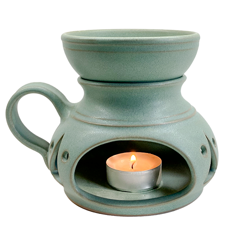Aromalampa keramika zelená