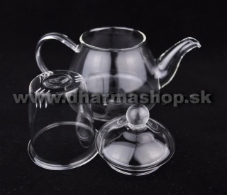 Čajová konvička so skleneným sitkom (sklo)