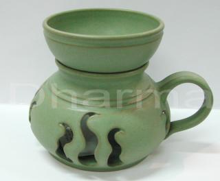 Aromalampa keramika zelená