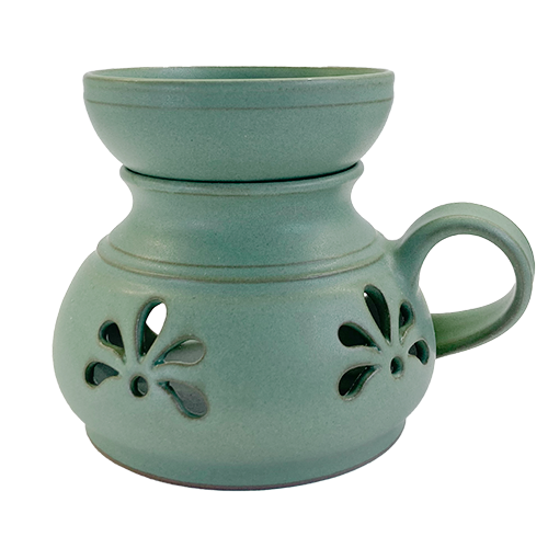 Aromalmpa keramika zelená Kvetina 1