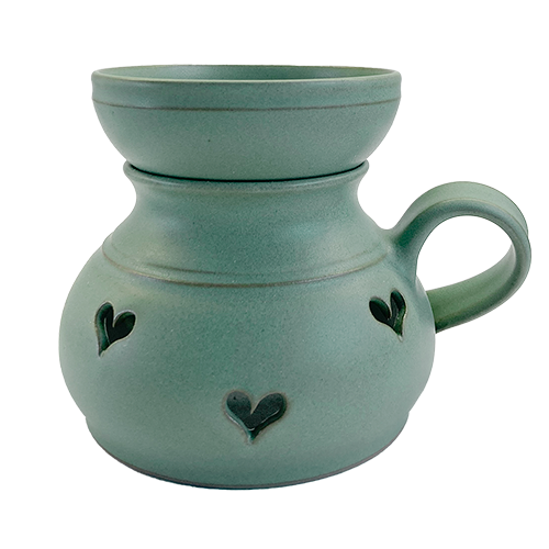 Aromalmpa keramika zelená Srdce